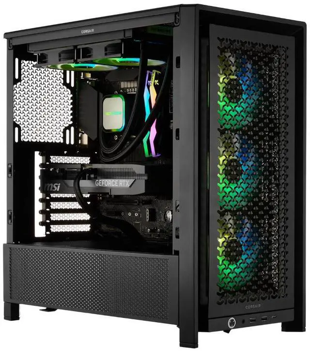 Alt view image 6 of 7 - Ultimate Black AMD RADEON RX 9070 XT AMD Ryzen 7 7800X3D 32GB DDR5 2TB SSD AI Ready VR Compatible Win 11 Home