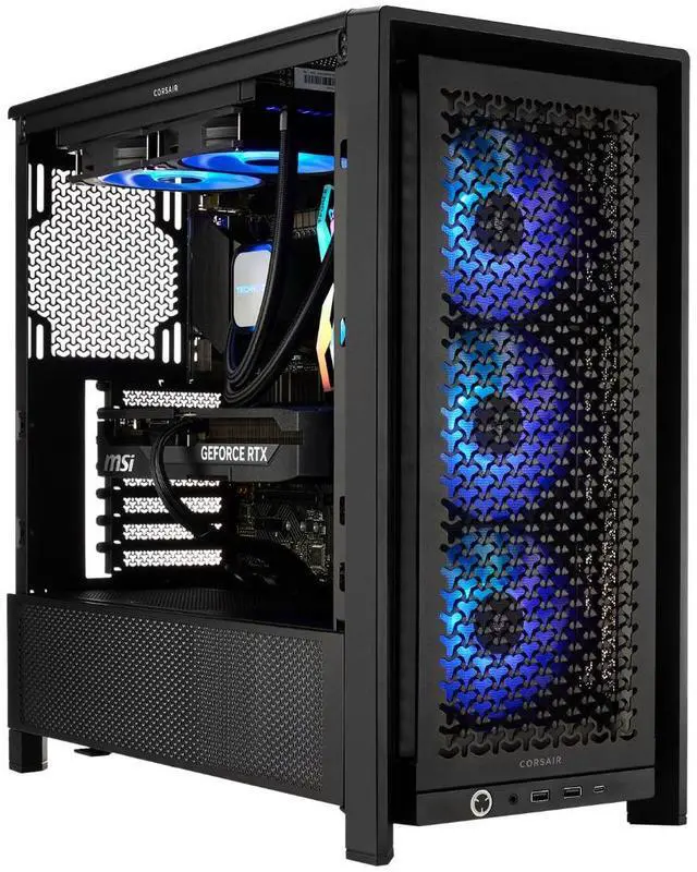 Alt view image 2 of 7 - Ultimate Black AMD RADEON RX 9070 XT AMD Ryzen 7 7800X3D 32GB DDR5 2TB SSD AI Ready VR Compatible Win 11 Home