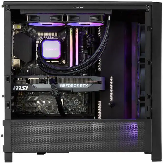 Alt view image 4 of 7 - Ultimate Black AMD RADEON RX 9070 XT AMD Ryzen 7 7800X3D 32GB DDR5 2TB SSD AI Ready VR Compatible Win 11 Home