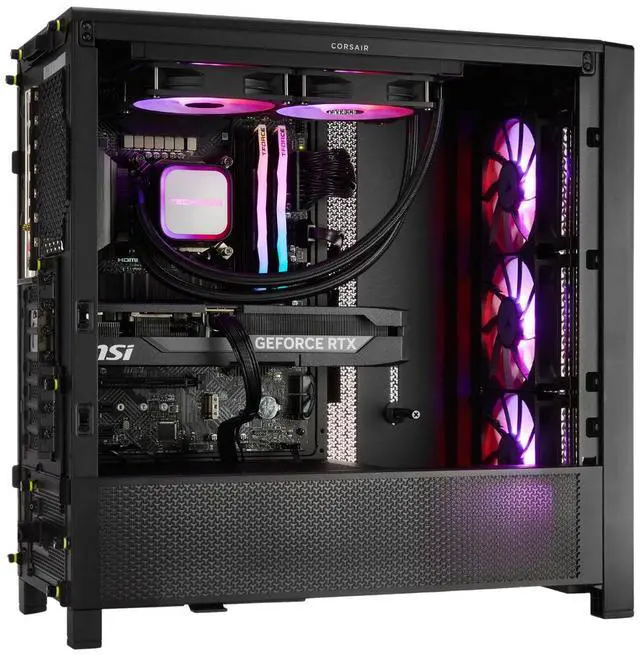 Alt view image 7 of 7 - Ultimate Black AMD RADEON RX 9070 XT AMD Ryzen 7 7800X3D 32GB DDR5 2TB SSD AI Ready VR Compatible Win 11 Home