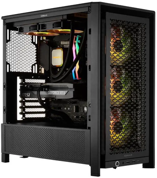 Alt view image 5 of 7 - Ultimate Black AMD RADEON RX 9070 XT AMD Ryzen 7 7800X3D 32GB DDR5 2TB SSD AI Ready VR Compatible Win 11 Home