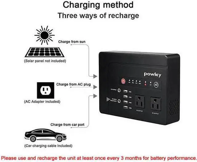 Alt view image 7 of 7 - 200W 146Wh Portable Power Station with 110V AC Outlet 39,600mAh Lithium Battery Bank Power Pack For Laptop Phone Tablet Camera Charger Outdoor Camping RV Travel Road Trip Home Office Emergency