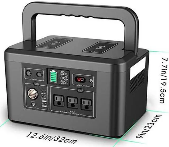 Alt view image 6 of 7 - POWKEY 800W 740Wh Portable Power Station Solar Generator Lithium Battery Pack With AC DC USB USB C Wireless Outputs - Ideal for Outdoor Camping, RV Trips, and Home Emergencies