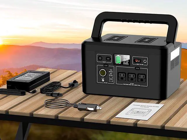 Alt view image 7 of 7 - POWKEY 800W 740Wh Portable Power Station Solar Generator Lithium Battery Pack With AC DC USB USB C Wireless Outputs - Ideal for Outdoor Camping, RV Trips, and Home Emergencies