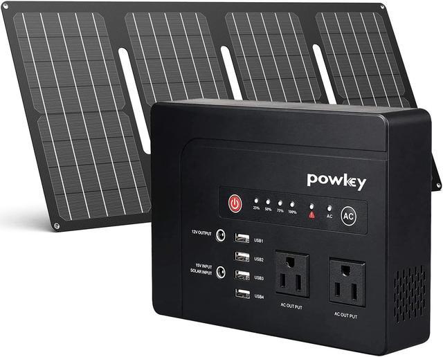 Main image of Portable Power Station 146Wh 200W Solar Generator with 40W Solar Panel Kit, 110V AC DC USB Outlet Battery Bank Backup Charger for Laptop Tablet Phone Lamp Fan Outdoor Camping Trip Home Emergency