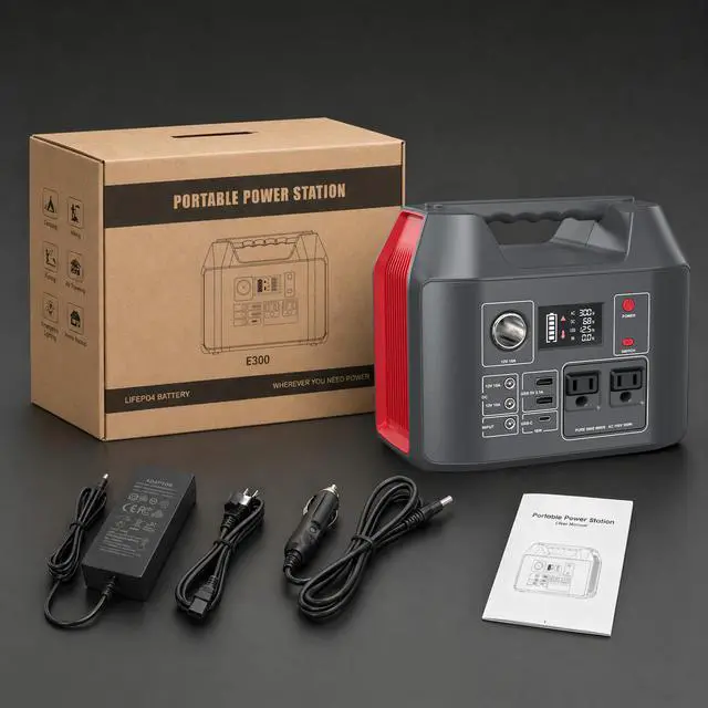 Alt view image 7 of 7 - 300W Portable Power Station 265Wh Battery Pack High-Capacity Lithium Battery Bank Solar Generator with 8-in-1 Output (AC/DC/USB Outlets) - Compact & Lightweight for Camping, Emergency