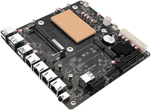 Alt view image 2 of 6 - CWWK NAS i3-N305 NAS Motherboard 12th Gen Intel 4x i226-V 2.5G 2*NVMe 6*SATA3.0 DDR5 Mini ITX Router Mainboard PCIex1 Type-C