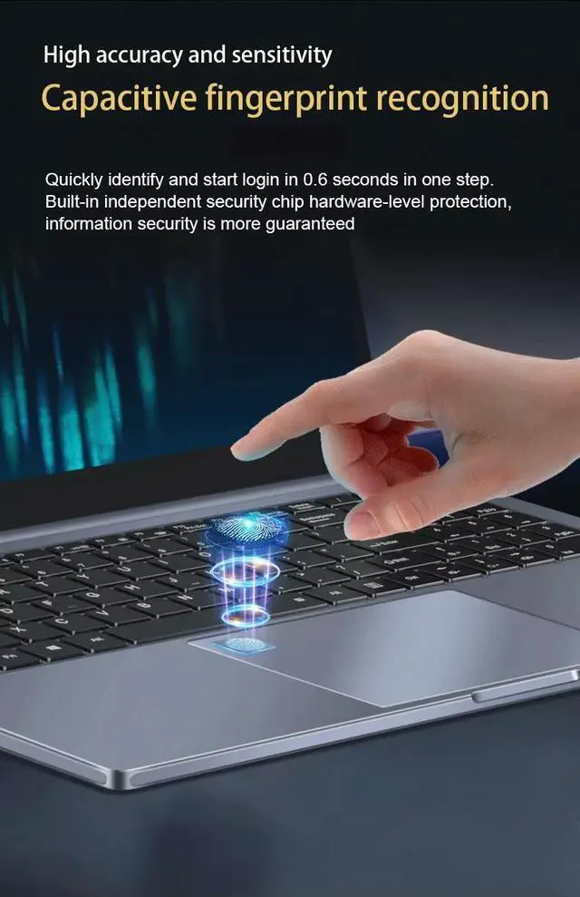 Alt view image 3 of 4 - NVISEN 15.6 inch Laptop Intel Core i7-1255U i9-12900H i7-10750H Ultrabook Computer 2*DDR4 Notebook Fingerprint unlock Intel Core i9-12900H 32 512 GB