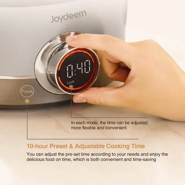 Alt view image 4 of 7 - Joydeem Electric Glass Steam Cooker, Ceramic Tagine Pot for Soup, Hot Pot, Seafood, Multi-use Chinese Stew Pot, JD-ZQG9099