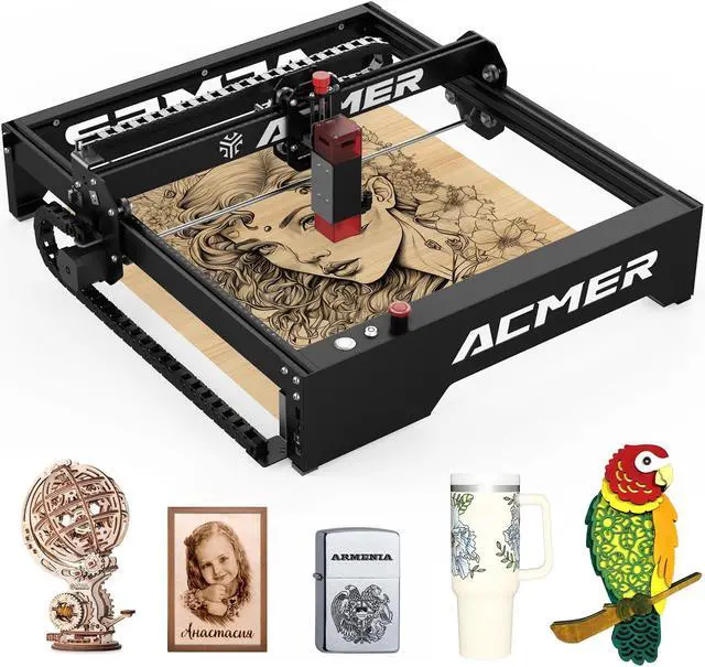 Main image of Acmer P1 Laser Engraver, 10W Output Laser Cutter and Engraver Machine for Wood, Metal, Acrylic, Leather