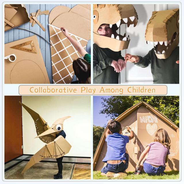 Alt view image 6 of 7 - BEAVERBOT Cardboard Cutter for Kids, DIY Paper Cutting Construction Tool Kit, Safe Learning Educational Toys Craft for Children Boys and Girls