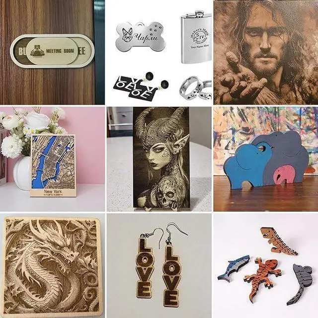 Alt view image 5 of 6 - ACMER S1 Laser Engraver, Laser Engraving Machine for Beginner, 6W Mini Engraving Tool for Wool, Portable, Laser Class 4 (S1 6000mW) For engraving leather, nameplates, metal, logos, etc.