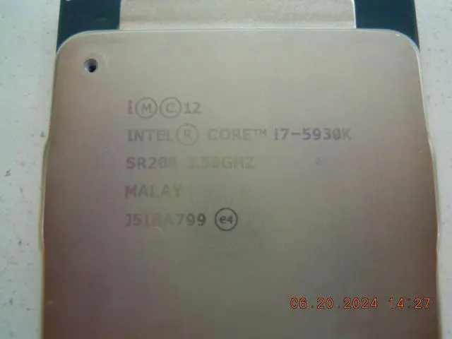 Alt view image 2 of 3 - i7-5930K Intel Core 3.5GHZ Socket LGA2011-3 6-CORE Desktop CPU Processor SR20R Intel Socket LGA2011-V3 Processors