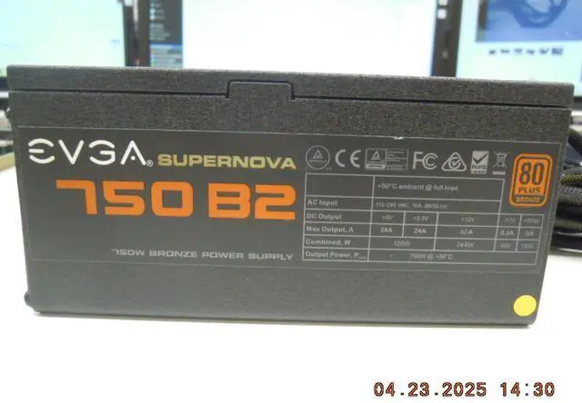 Alt view image 4 of 6 - EVGA SuperNOVA 750 B2, 80+ BRONZE 750W, Semi Modular,  Power Supply 110-B2-0750