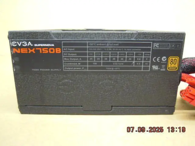 Alt view image 4 of 7 - EVGA SuperNova NEX750B 750Watt 80 PLUS BRONZE AC Power Supply | P/N: 120-PB-0750