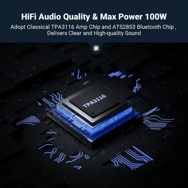 Alt view image 2 of 7 - Neohipo BP10 Mini Bluetooth Amplifier for Passive Speakers & Bass Shakers Home Audio Receiver & Amplifier