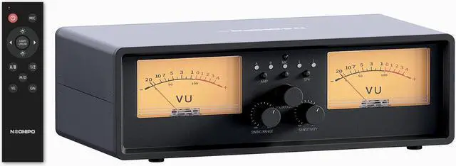 Main image of Neohipo ET30 VU Meter Amplifier/Speaker Selector 2 in 2 Out Vintage Switcher Speaker Selector Switch with DB Panel Display & Remote Control