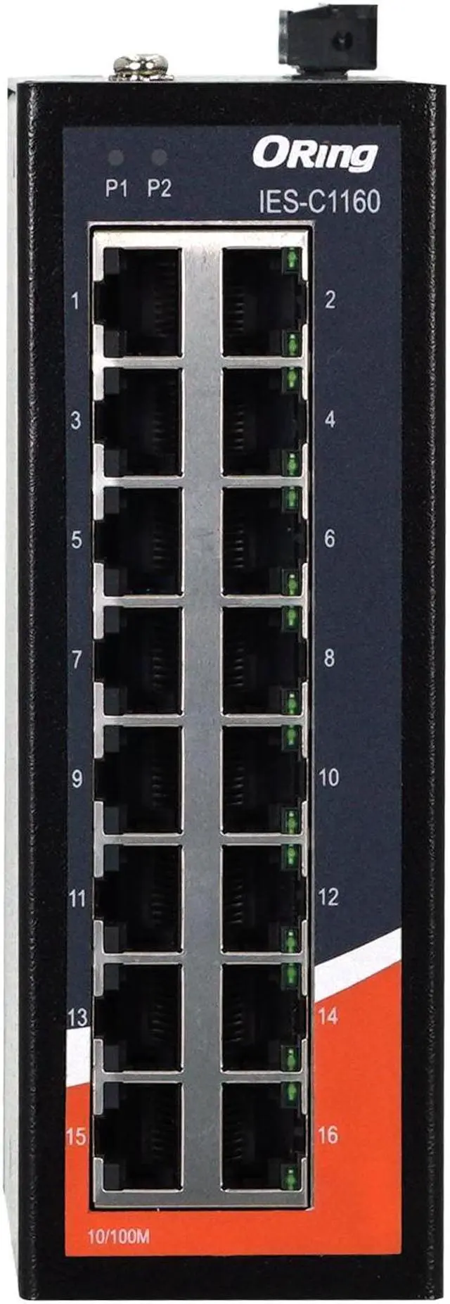 Alt view image 2 of 6 - ORing IES-C1160 | Industrial 16-Ports 10/100Base-T(X) Unmanaged Fast Ethernet Switch