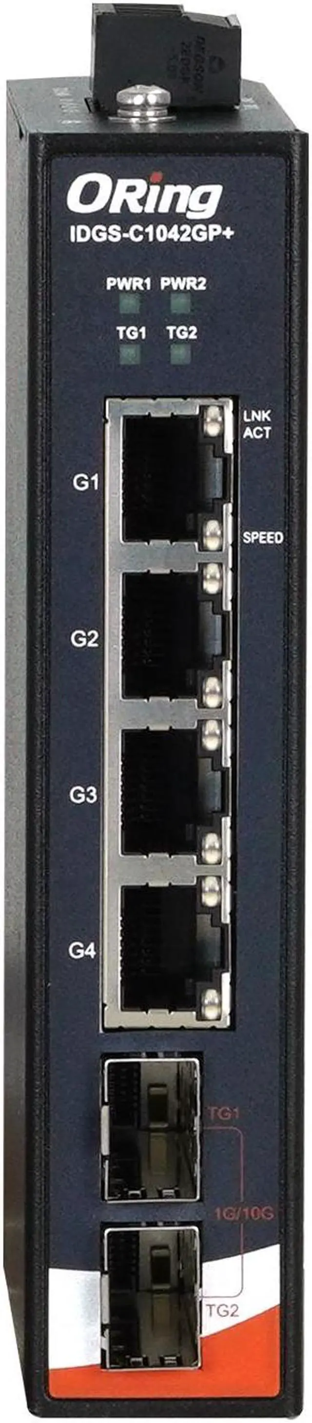 Alt view image 2 of 5 - ORing IDGS-C1042GP+ - Industrial Unmanaged 2.5G High Speed Ethernet Switch