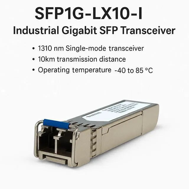 Alt view image 2 of 4 - ORing SFP1G-LX10-I 1Gbps SFP Optical Transceiver, Single-mode / 10KM, 1310nm