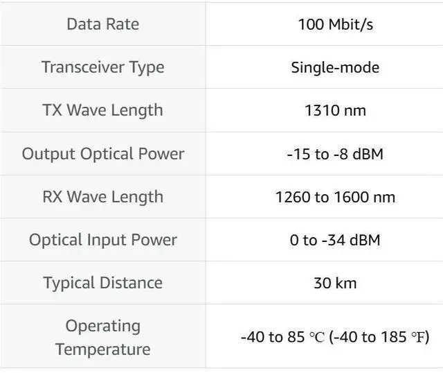 Alt view image 3 of 4 - ORing SFP100-SS30-I 100Mbps SFP Optical Transceiver/ Single-mode / 30KM, 1310nm