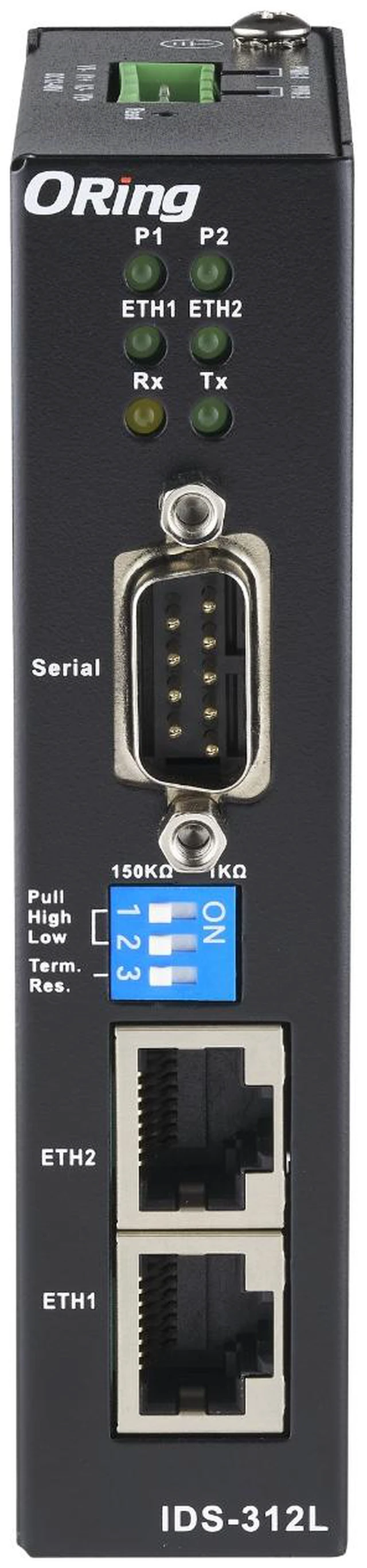 Alt view image 2 of 6 - ORing IDS-312L, Serial-to-Ethernet Modbus Gateway, 2 10/100 Ethernet, RS232/422/485