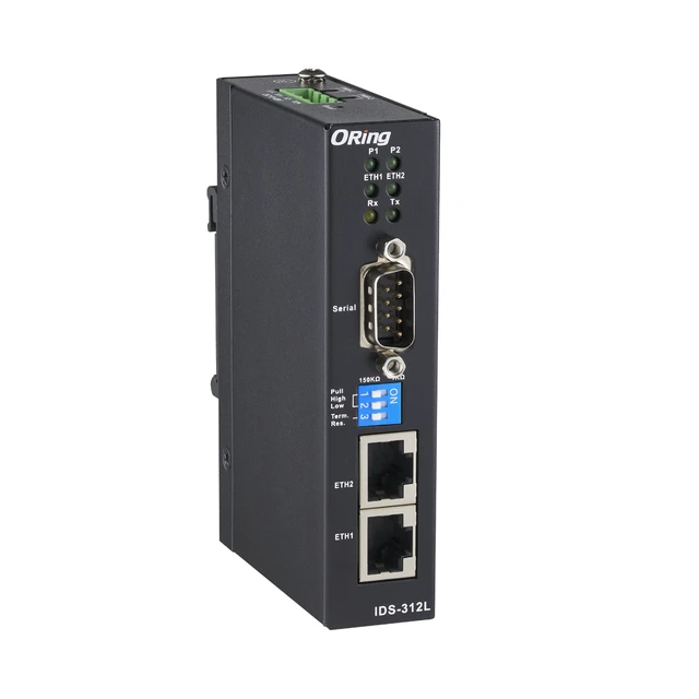 Main image of ORing IDS-312L, Serial-to-Ethernet Modbus Gateway, 2 10/100 Ethernet, RS232/422/485