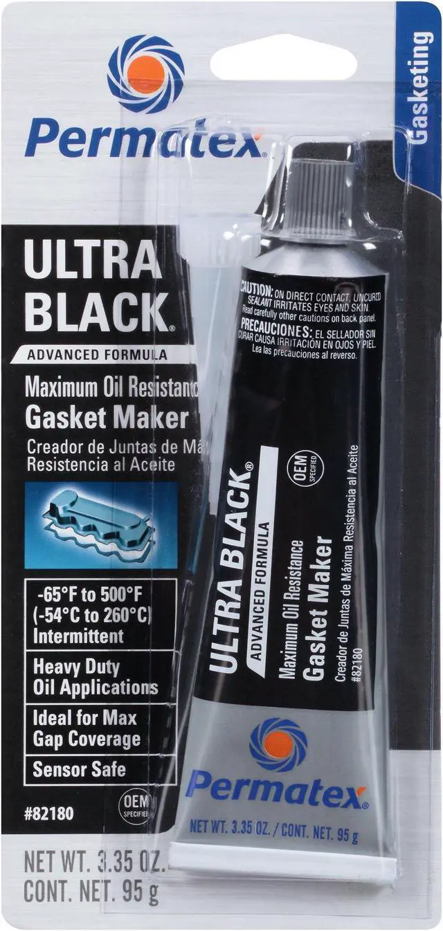 Alt view image 19 of 19 - Permatex 230-82180 Ultra Black Max Oil Resistant Gasket Maker 3.35