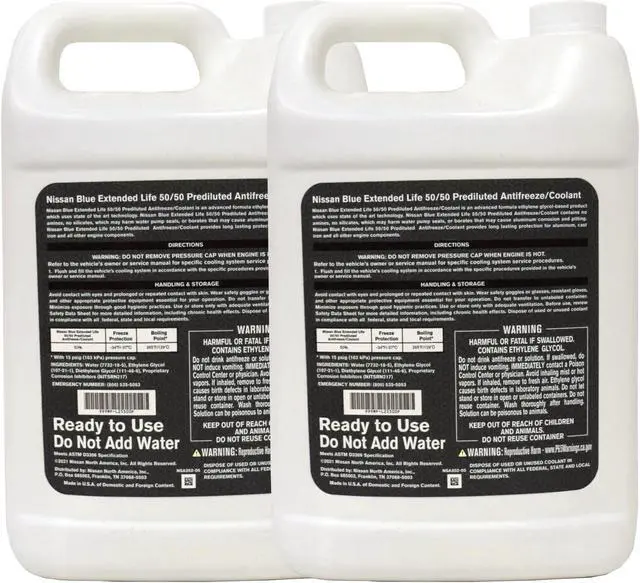 Alt view image 2 of 4 - Nissan Genuine Fluid 999MP-L25500P Blue Long Life Antifreeze/Coolant - 2 Gallons