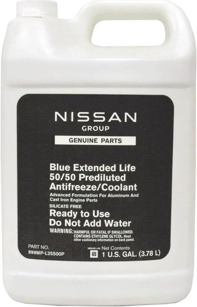 Alt view image 3 of 4 - Nissan Genuine Fluid 999MP-L25500P Blue Long Life Antifreeze/Coolant - 2 Gallons