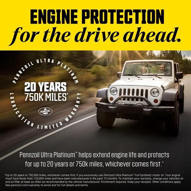 Alt view image 5 of 6 - Pennzoil Ultra Platinum Full Synthetic 5W-20 Motor Oil (1-Quart, Case of 6)