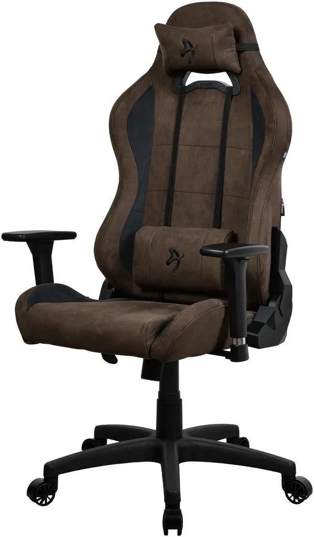Main image of Arozzi Torretta Premium SuperSoft Upholstery Fabric with Unique Velvety Texture Breathable Fluid-Repellant Ergonomic Design with 2 Supportive Pillows for Office and Gaming Chair - Brown