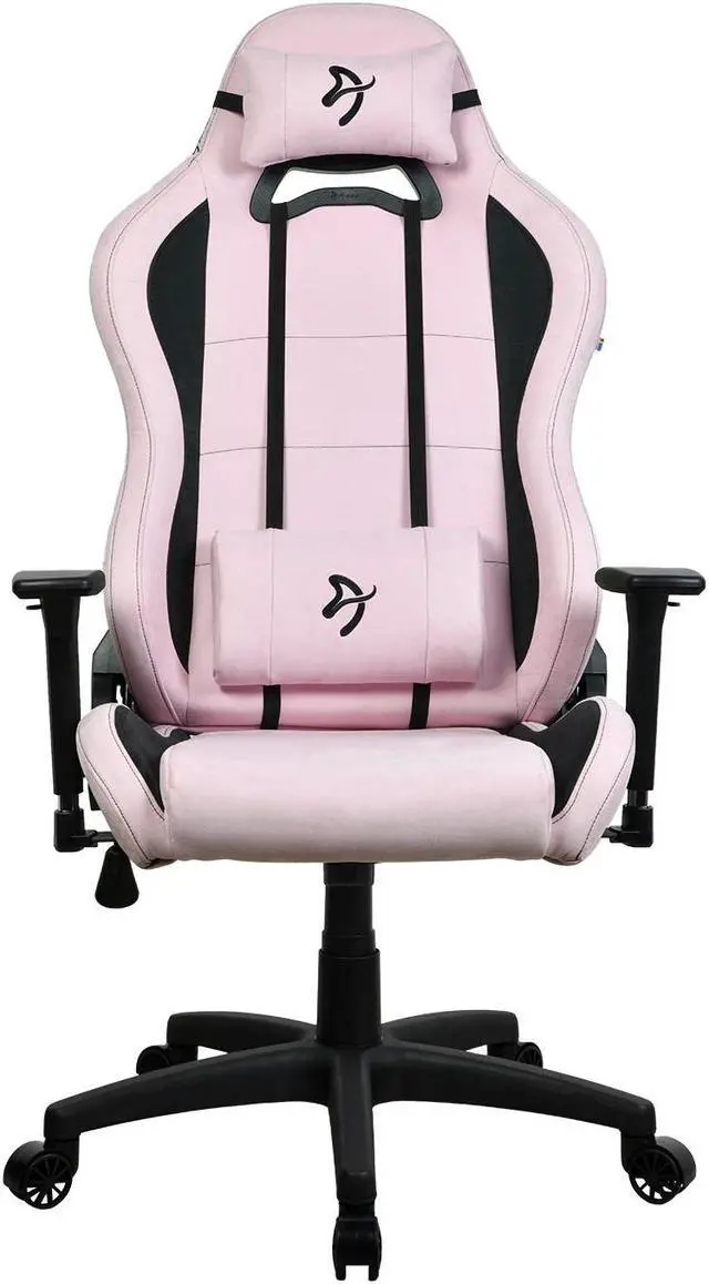 Alt view image 2 of 5 - Arozzi Torretta Premium SuperSoft Upholstery Fabric with Unique Velvety Texture Breathable Fluid-Repellant Ergonomic Design with 2 Supportive Pillows for Office and Gaming Chair - Pink