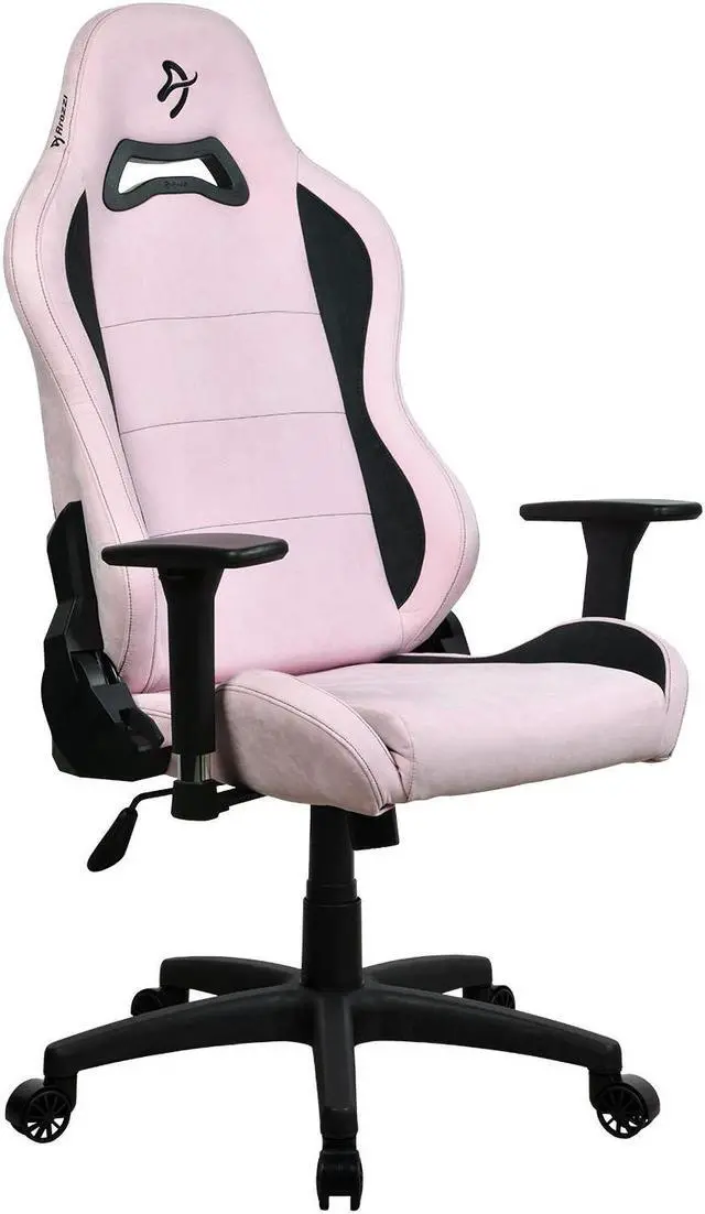 Alt view image 3 of 5 - Arozzi Torretta Premium SuperSoft Upholstery Fabric with Unique Velvety Texture Breathable Fluid-Repellant Ergonomic Design with 2 Supportive Pillows for Office and Gaming Chair - Pink