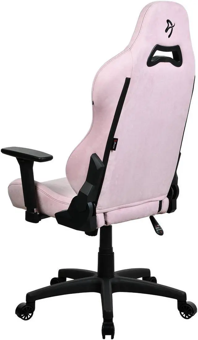 Alt view image 4 of 5 - Arozzi Torretta Premium SuperSoft Upholstery Fabric with Unique Velvety Texture Breathable Fluid-Repellant Ergonomic Design with 2 Supportive Pillows for Office and Gaming Chair - Pink