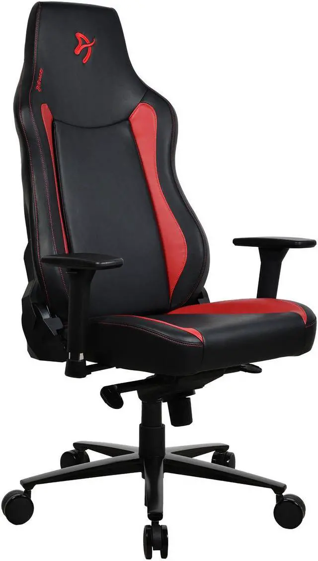 Alt view image 3 of 5 - Arozzi Vernazza SoftPU Upholstery Ergonomic Office and Gaming Chair with High Backrest Recliner Swivel Tilt Rocker Adjustable Height and Adjustable Lumbar and Neck Support - Black/Red