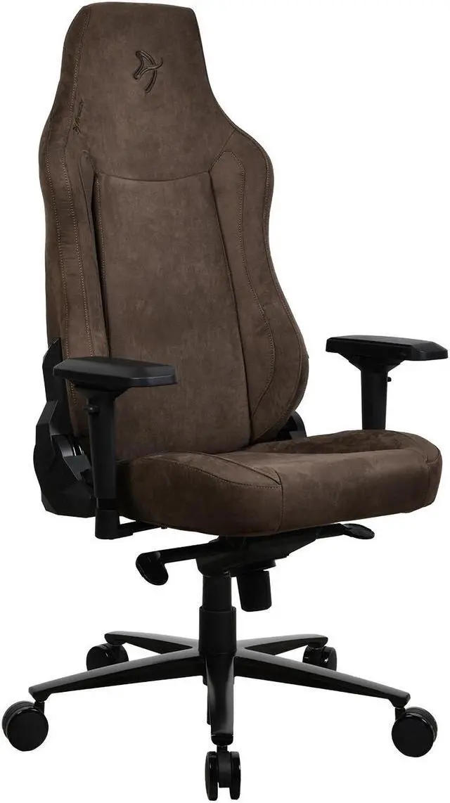 Alt view image 3 of 5 - Arozzi Vernazza Supersoft Upholstery Ergonomic Office and Gaming Chair with High Backrest Recliner Swivel Tilt Rocker Adjustable Height and Adjustable Lumbar and Neck Support - Brown
