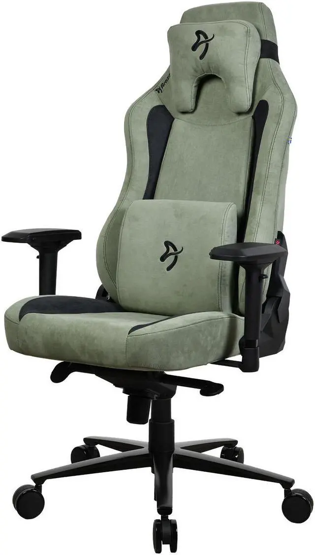 Main image of Arozzi Vernazza Supersoft Upholstery Ergonomic Office and Gaming Chair with High Backrest Recliner Swivel Tilt Rocker Adjustable Height and Adjustable Lumbar and Neck Support - Forest Green