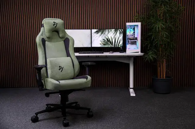 Alt view image 5 of 5 - Arozzi Vernazza Supersoft Upholstery Ergonomic Office and Gaming Chair with High Backrest Recliner Swivel Tilt Rocker Adjustable Height and Adjustable Lumbar and Neck Support - Forest Green