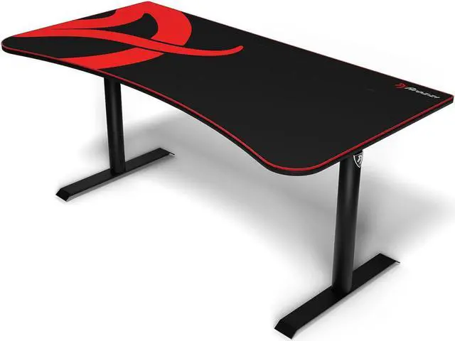 Alt view image 7 of 10 - Arozzi Arena Heavy Duty Rectangular Gaming Desk and Mouse Pad Black