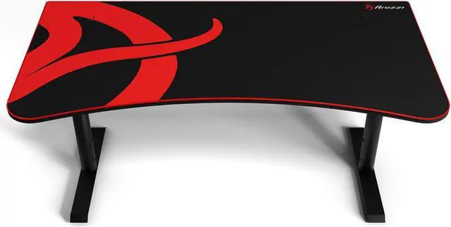 Alt view image 8 of 10 - Arozzi Arena Heavy Duty Rectangular Gaming Desk and Mouse Pad Black