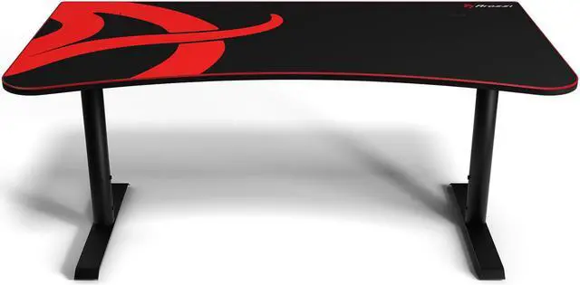 Alt view image 10 of 10 - Arozzi Arena Heavy Duty Rectangular Gaming Desk and Mouse Pad Black
