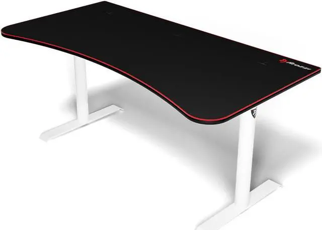 Alt view image 8 of 11 - Arozzi Arena Gaming Desk - White (ARENA-NA-WHITE)