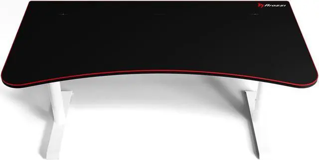 Alt view image 9 of 11 - Arozzi Arena Gaming Desk - White (ARENA-NA-WHITE)