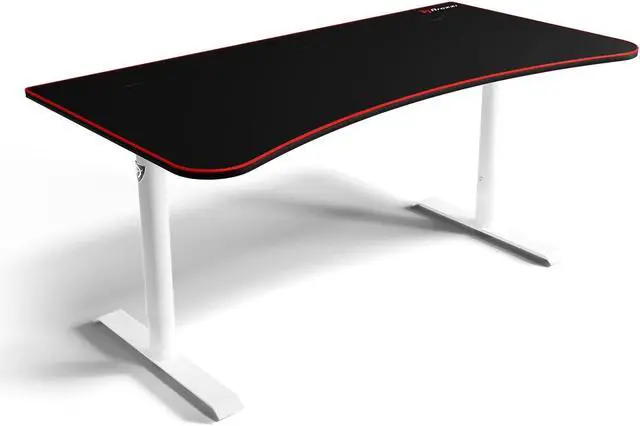 Alt view image 10 of 11 - Arozzi Arena Gaming Desk - White (ARENA-NA-WHITE)