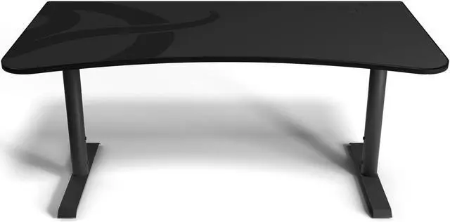 Alt view image 4 of 4 - Arozzi Arena Ultrawide Curved Gaming and Office Desk with Full Surface Water Resistant and Washable Mouse Pad and 3 Custom Monitor Mount Cut Outs with Cable Management - Gunmetal