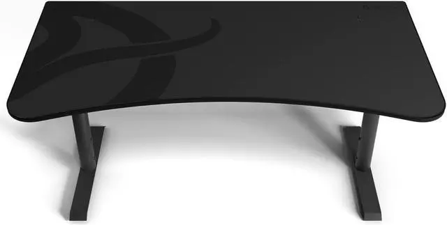 Alt view image 2 of 4 - Arozzi Arena Ultrawide Curved Gaming and Office Desk with Full Surface Water Resistant and Washable Mouse Pad and 3 Custom Monitor Mount Cut Outs with Cable Management - Gunmetal