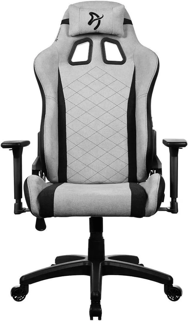 Alt view image 5 of 6 - Arozzi Avanti Premium Soft Fabric Upholstery Fabric with Unique Velvety Texture Breathable Fluid-Repellant Ergonomic Design for Office and Gaming Chair - Light Grey