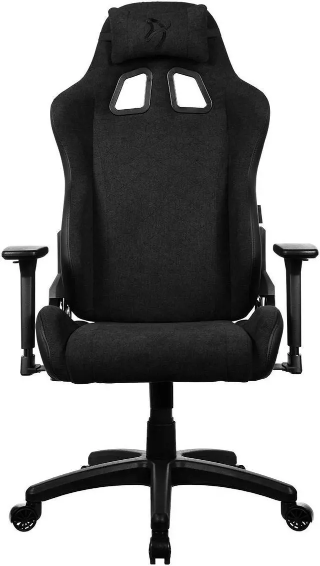 Alt view image 5 of 6 - Arozzi Avanti Premium Soft Fabric Upholstery Fabric with Unique Velvety Texture Breathable Fluid-Repellant Ergonomic Design for Office and Gaming Chair - Pure Black