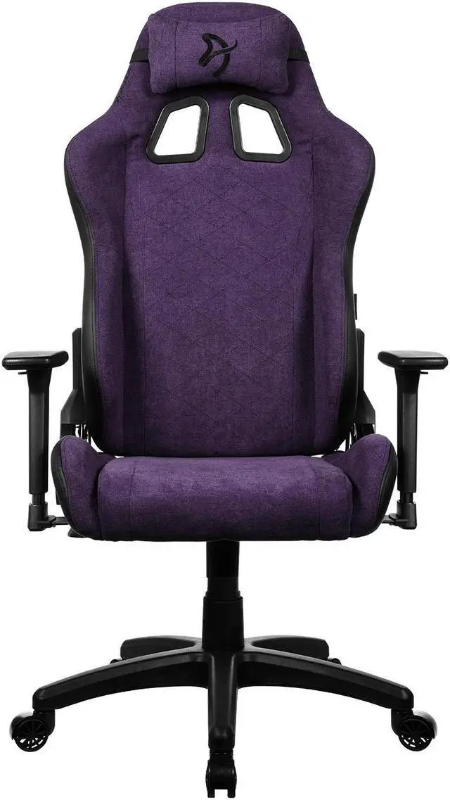 Alt view image 5 of 6 - Arozzi Avanti Premium Soft Fabric Upholstery Fabric with Unique Velvety Texture Breathable Fluid-Repellant Ergonomic Design for Office and Gaming Chair - Pure Purple